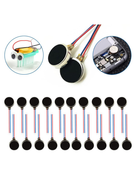 20 Motores de Vibración DC 3V Zard zoop 12000RPM 3cm