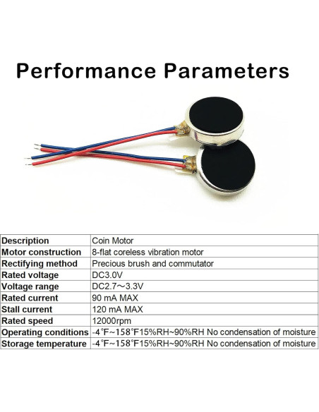 20 Motores de Vibración DC 3V Zard zoop 12000RPM 3cm