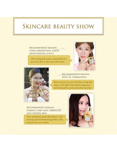 BIOAQUA Máscara de Ojos Osmanthus Dorado 80 Pcs Hidratante