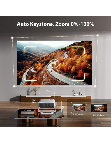 Proyector Inteligente Wielio 2025 Nativo 1080P Soporte 4K Bluetooth