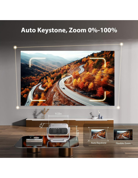 Proyector Inteligente Wielio 2025 Nativo 1080P Soporte 4K Bluetooth