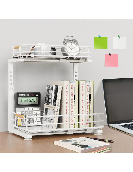 Organizador Bajo Fregadero JYPS 2 Niveles Ajustable Blanco