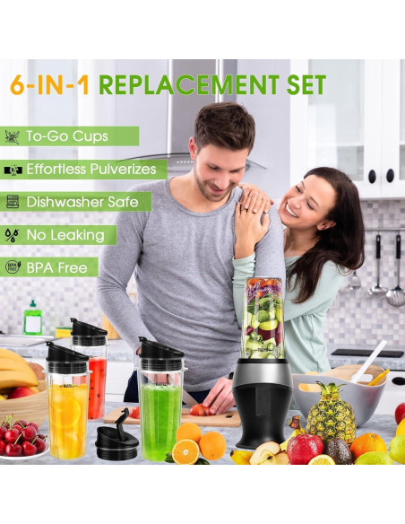 Tazas de Reemplazo 16oz para Licuadora Ninja UBYNID - Paquete de 3 Tazas de Reemplazo 16oz para Licuadora Ninja UBYNID - Paquete de 3