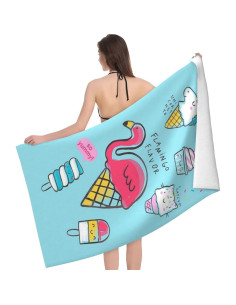 Toalla de Playa LMKLOP Microfibra 76x152 cm Secado Rápido 2