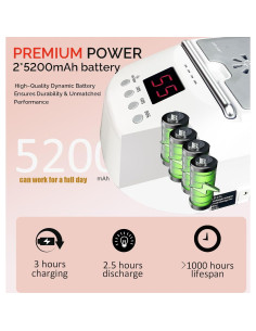 Lámpara de Uñas Inalámbrica OBEGOO UV LED 5200mAh Blanco 2