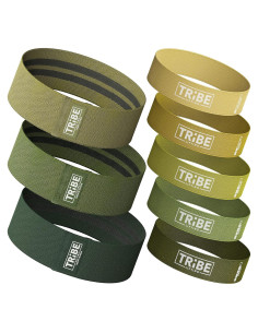 Set de 8 Bandas de Resistencia de Tela Tribe Lifting para Ejercicio