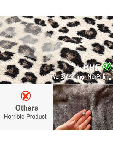 Manta Sherpa Reversible PHF Queen Leopardo 90x90 cm Cálida