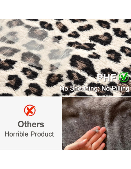 Manta Sherpa Reversible PHF Queen Leopardo 90x90 cm Cálida