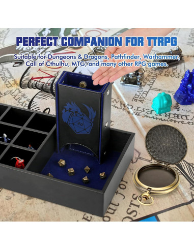 Caja de Almacenamiento Wunhunew para Dados D&D 4 en 1