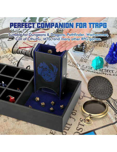 Caja de Almacenamiento Wunhunew para Dados D&D 4 en 1