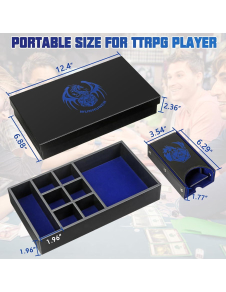 Caja de Almacenamiento Wunhunew para Dados D&D 4 en 1