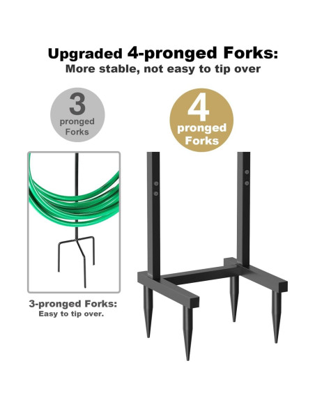 Soporte de Manguera de Jardín Artigarden 150 pies Metal Amarillo