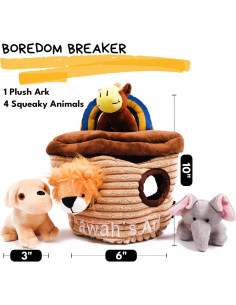 Juguete Interactivo para Perros CHEWFFON Arca de Noé 5 Piezas 2
