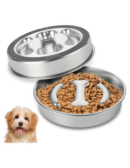 Cuenco Antideslizante para Perros LDXDRU 21.8cm Acero Inoxidable