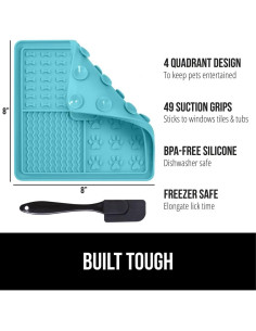 Mate de Lamido Gorilla Grip para Perros y Gatos - 2 Paquete, Silicona BPA Free 2