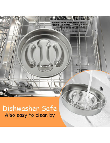 Cuenco Antideslizante para Perros LDXDRU 21.8cm Acero Inoxidable