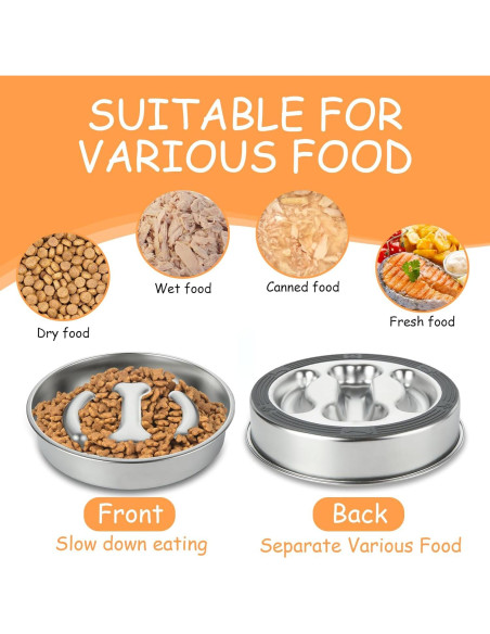 Cuenco Antideslizante para Perros LDXDRU 21.8cm Acero Inoxidable