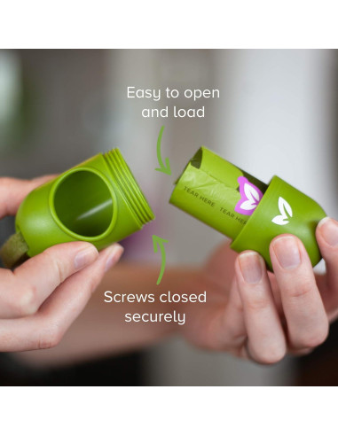 Dispensador de bolsas de caca para perros Earth Rated con 15 bolsas