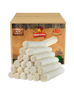 Rollos de piel de res para perros Cowdog Chews 20 paquetes 1.81 kg