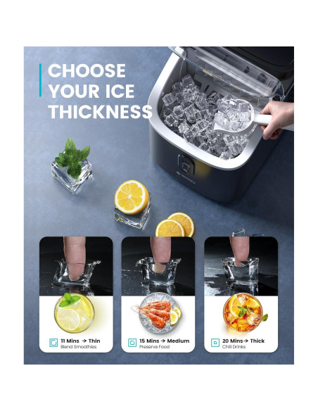 Máquina de Hielo Ecozy IM-SS381C 14,97 kg/día Compacta