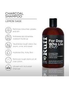 Champú para Mascotas Lillian Ruff con Carbón Activado 473ml - Limpiador y Desodorante 2
