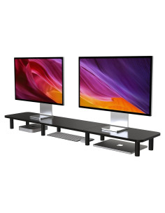 Soporte Elevador para Doble Monitor WEGASTU 111.1 cm Negro