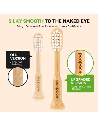 Cabezas de cepillo de dientes de bambú Ponpace para Gleem