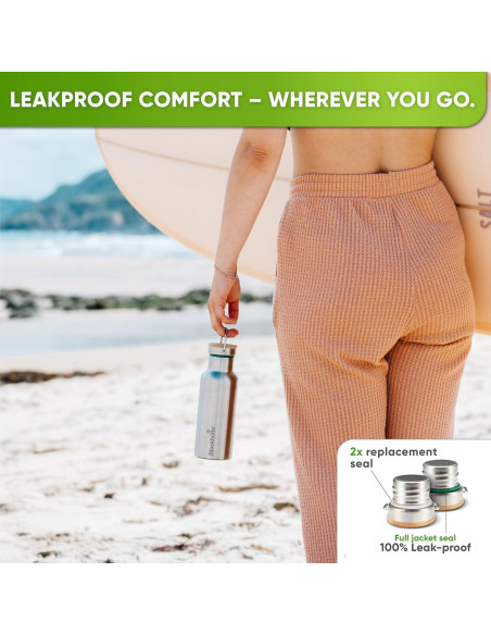 Botella de Agua Aislada Blockhütte 500ml Acero Inoxidable