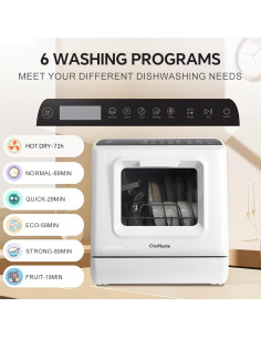 Lavavajillas de Encimera ChuMaste CM-XWJ01 5 Programas 2