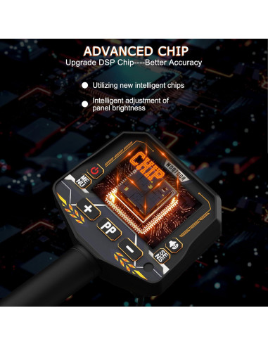 Detector de Metales WOOTOOR WT 5 Modos Pantalla LED 2,84 kg