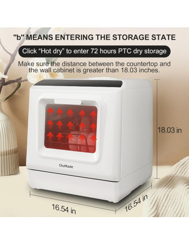 Lavavajillas de Encimera ChuMaste CM-XWJ01 5 Programas