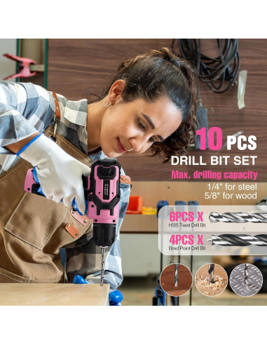 Kit de Herramientas Rotativas Inalámbrico Workpro 71 Acc.