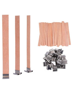 Mechas de Madera para Velas Baby Crab 50 Piezas 12.5x150mm