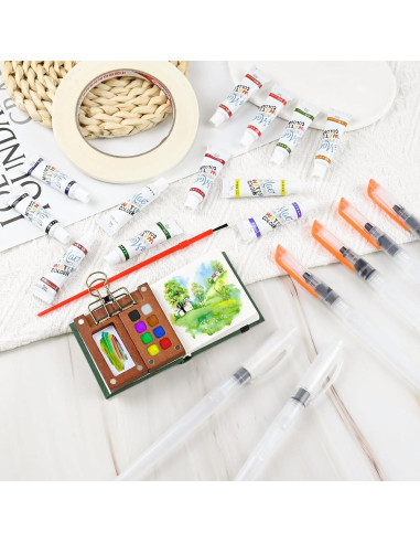 Set de Acuarelas Portátil Conglow KBX-5151 con 12 Colores