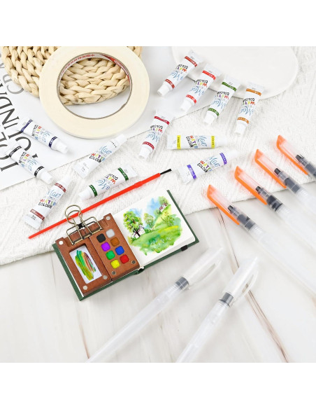 Set de Acuarelas Portátil Conglow KBX-5151 con 12 Colores