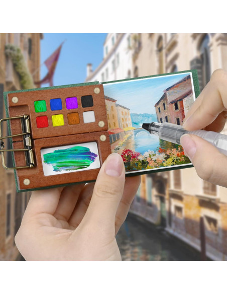 Set de Acuarelas Portátil Conglow KBX-5151 con 12 Colores