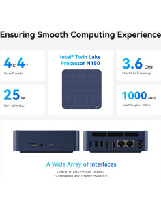 Beelink Mini PC EQ14 Intel N150 16GB RAM 1TB SSD 4K 2
