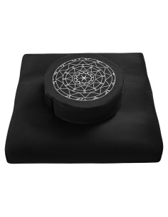 Conjunto de Cojines de Meditación Eliier Zafu y Zabuton Negro