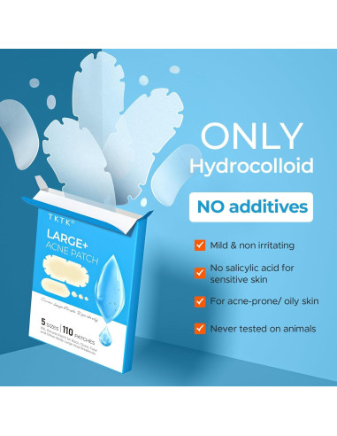 Parches para Acné Corporal TKTK XXL - 110 Piezas Hidrocoloide