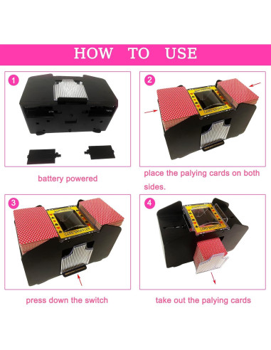 Barajador de Cartas Automático Ydcoom BATT-001, Eléctrico a Batería
