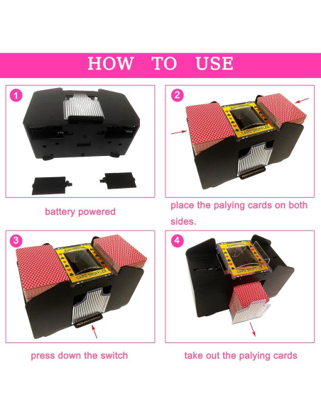 Barajador de Cartas Automático Ydcoom BATT-001, Eléctrico a Batería