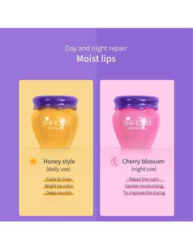 Mascarilla Labial ANMANSY Miel y Sakura Hidratante 10g x2