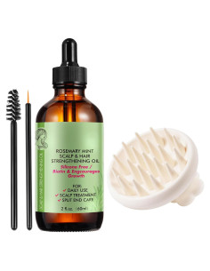 Aceite de Romero para Cabello QINGWA 60ml con Cepillo