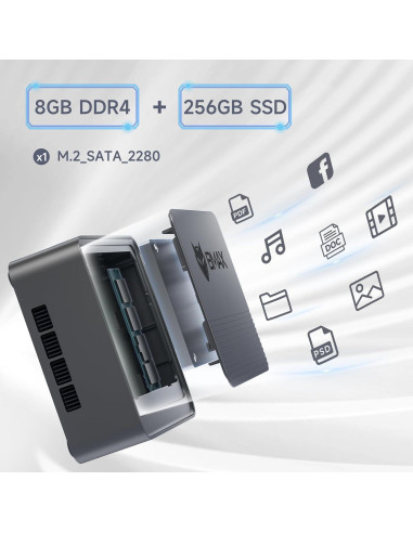 Bmax B3 Mini PC 256GB SSD 8GB LPDDR4 Intel N5095 4K
