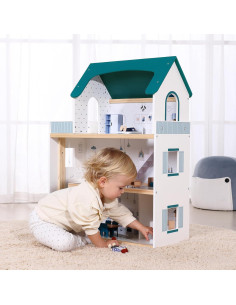 Casa de Muñecas TOOKYTOY con Ascensor y 21 Muebles 2