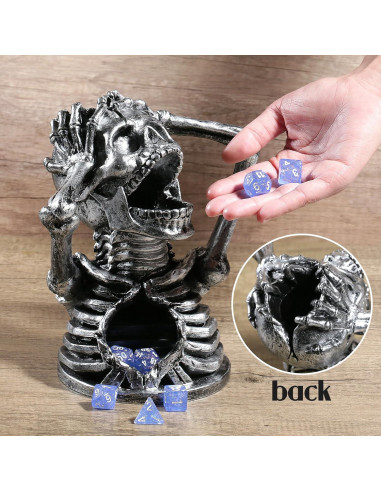 Torre de Dados DNDND Calavera para Juegos de Mesa RPG