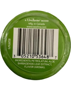 Vaseline Terapia Labial Aloe Vera 19.84 g - Paquete de 2 2