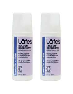 Desodorante Natural Lafe Roll-On 85g Lavanda y Aloe Paquete 2