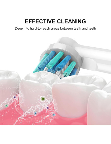 Cabezas de Cepillo de Dientes Eléctrico SetSail 10 Piezas Compatibles Oral-B