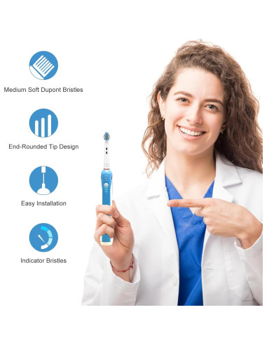 Cabezas de Cepillo de Dientes Eléctrico SetSail 10 Piezas Compatibles Oral-B